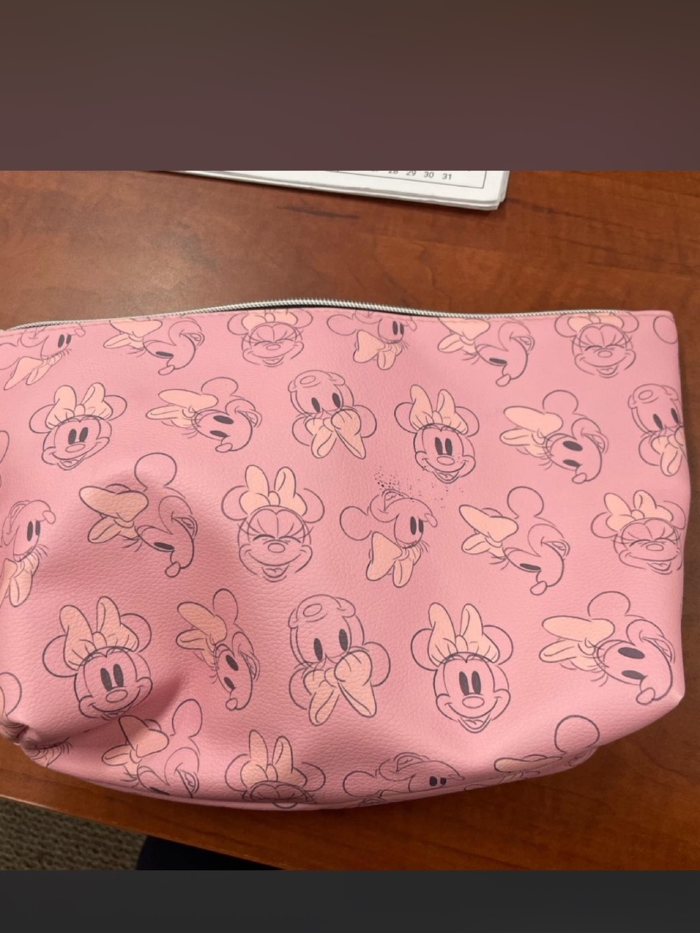 Disney Pink Minnie Mouse Zip Pouch with Sketch Print